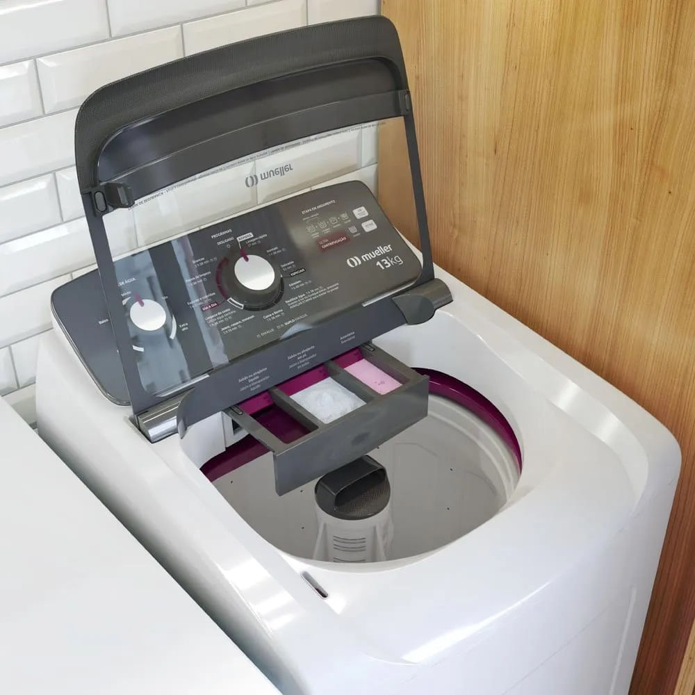 Lavadora de Roupas Automática Mueller 13Kg Ultracentrifugação e Ciclo Rápido Branca MLA13 – 127 Volts - Imagem 14